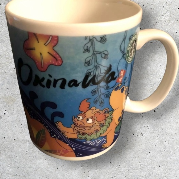 Starbucks 2007 Japan Okinawa Limited rare mug shi-sa lion shisa cup Old Logo - Picture 2 of 5